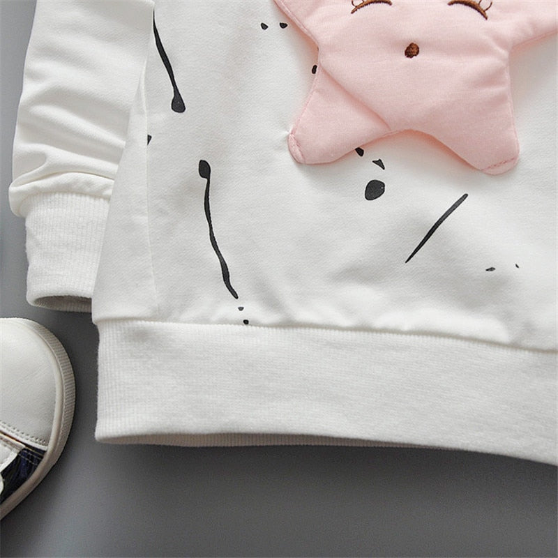 Starry Comfort: Cozy Long Sleeve Sweatshirt for Baby Girls and Boys