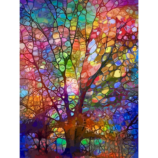 Adult Paint By Numbers Tree Handpainted Painting Abstract Art Coloring By Numbers Home Decor Gift