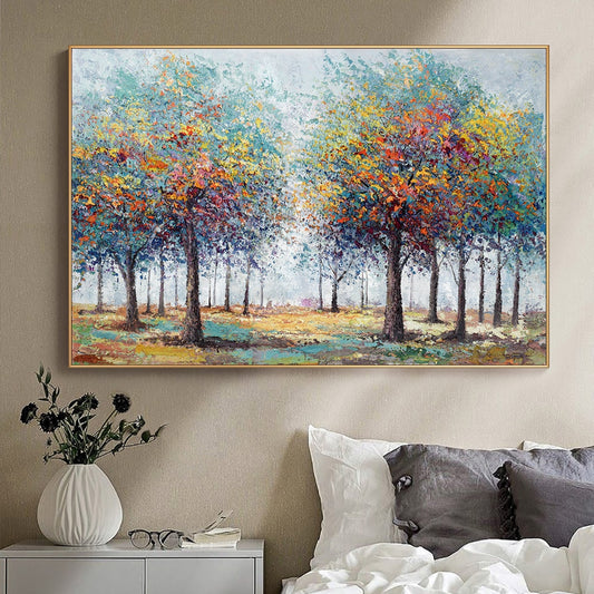 Abstract 3D Colorful Tree Painting HD Prints And Posters On Canvas Modern Landscape Wall Art Picture For Living Room Home Decor