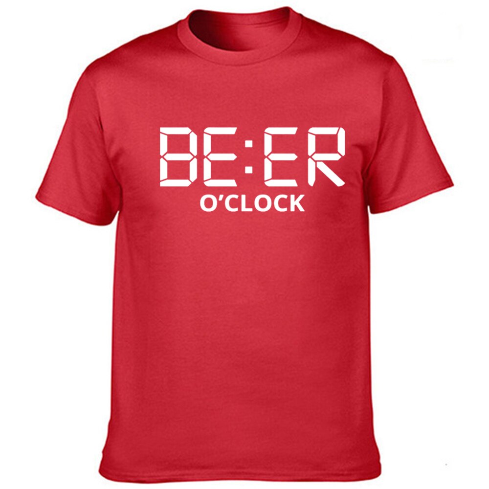 Men's 'Beer O'Clock' Humor T-Shirt - Cool & Comfy Summer Streetwear