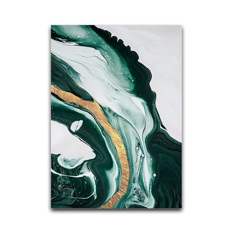 Minimalist Abstract Wall Poster Modern Style Canvas Print Green Texture Painting Contemporary Art Room Decoration Picture