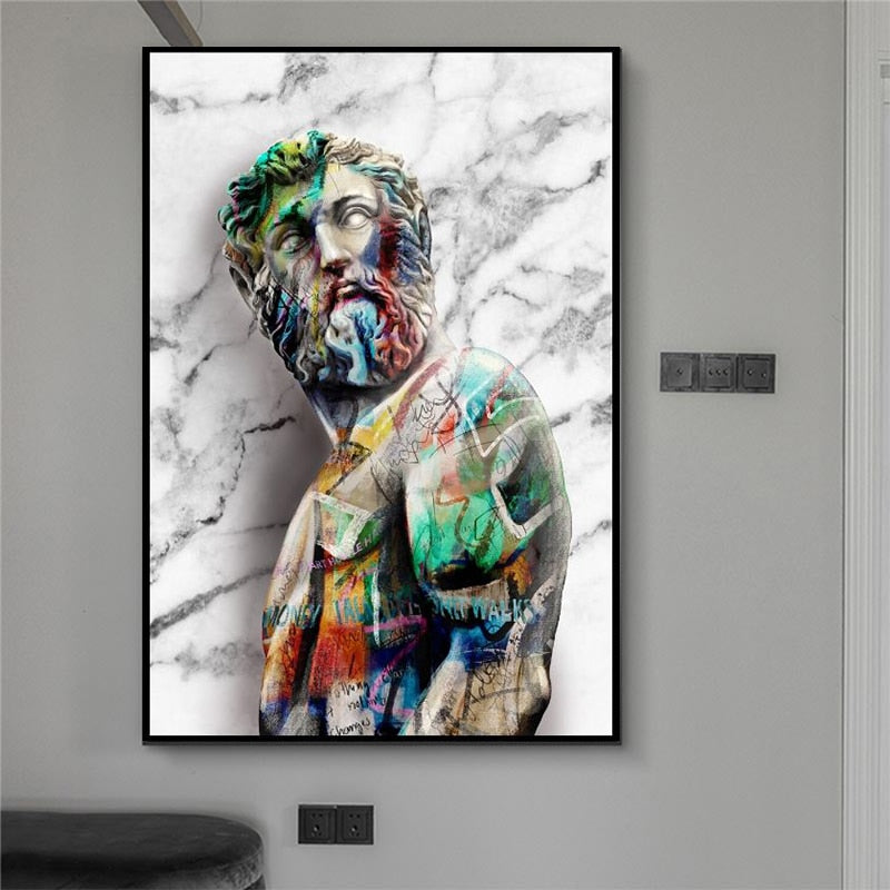 The David of Michelangelo art Abstract Tattoos Canvas Painting Decor Wall Art Pictures Home Prints Bedroom Decoration Poster