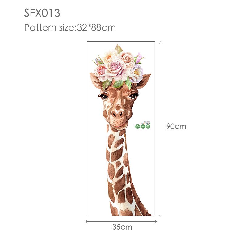 Baby Giraffe Wall Stickers for Kids Room Home Living Room Decoration Cute Animal Decals Modern Art Poster Wallpaper Decorative