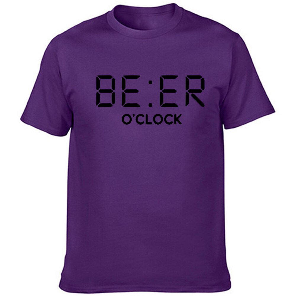 Men's 'Beer O'Clock' Humor T-Shirt - Cool & Comfy Summer Streetwear