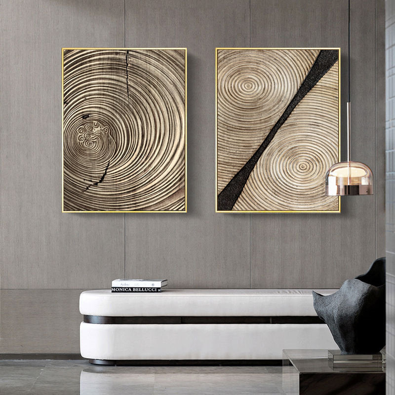 Abstract Luxury Wall Art Poster Gold Black Surround Canvas Painting Nordic Decorative Painting Home Decor Living Room