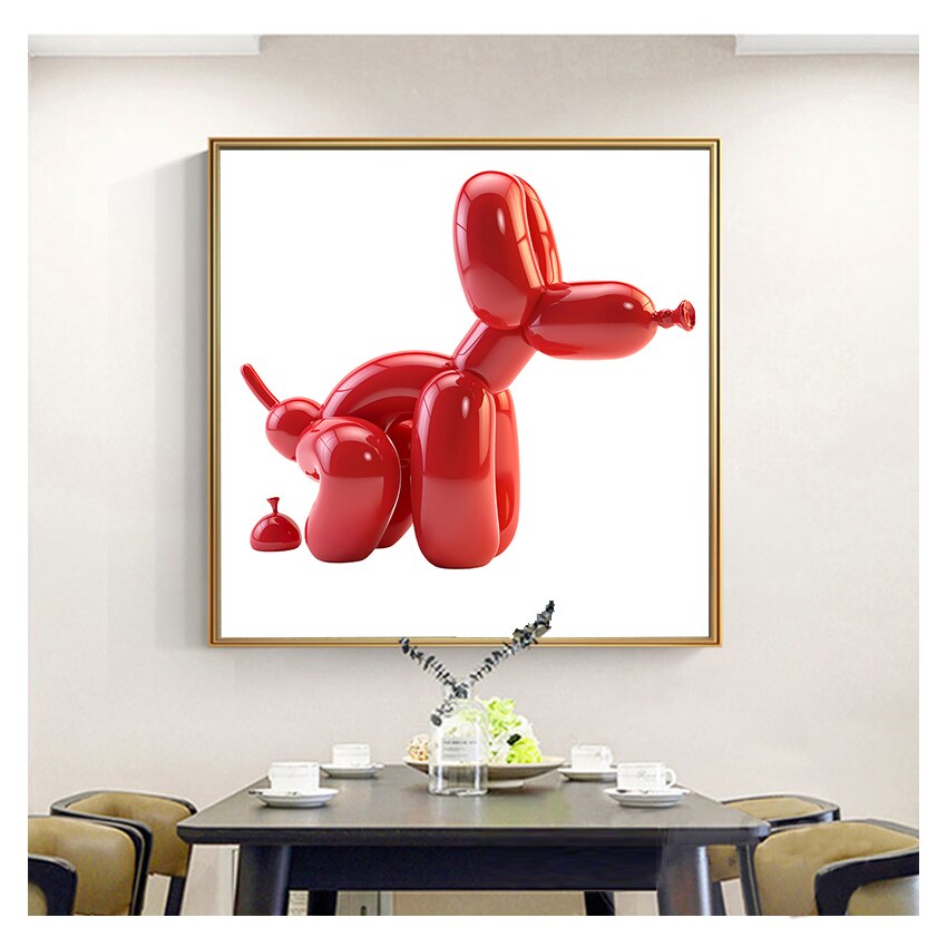 Bathroom Wall Decor Toilet Sign Popart Prints Home Decoration Contemporary Art Picture Canvas Balloon Dog Print Modern Poster