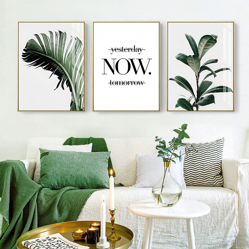 Monstera Green Plant Leaves Pineapple Parrot Painting Home Wall Decoration Tropical Wall Art Pictures Canvas Painting Posters