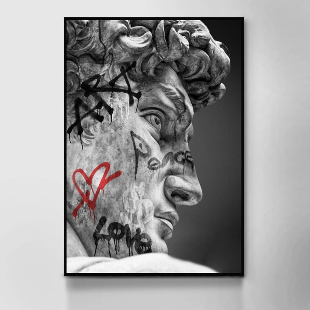 The David of Michelangelo art Abstract Tattoos Canvas Painting Decor Wall Art Pictures Home Prints Bedroom Decoration Poster