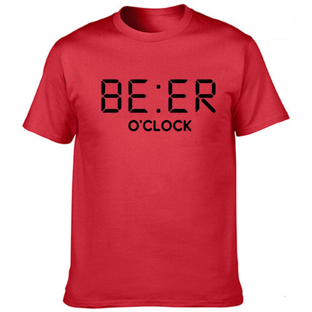 Men's 'Beer O'Clock' Humor T-Shirt - Cool & Comfy Summer Streetwear