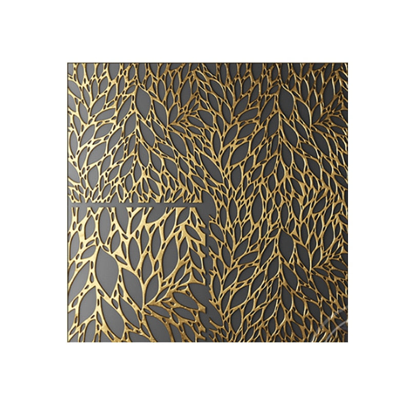 "Golden Hues Abstract" - Modern Wall Art with Gold Foil Accents