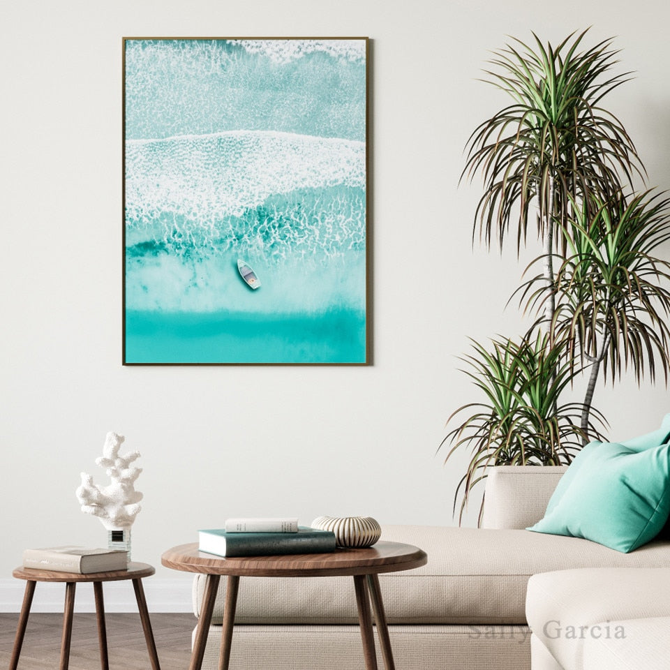 Scandinavian Decor Landscape Interior Paintings Modern Home Prints Sea Beach Tropical Wall Art Canvas Pictures Nordic Poster