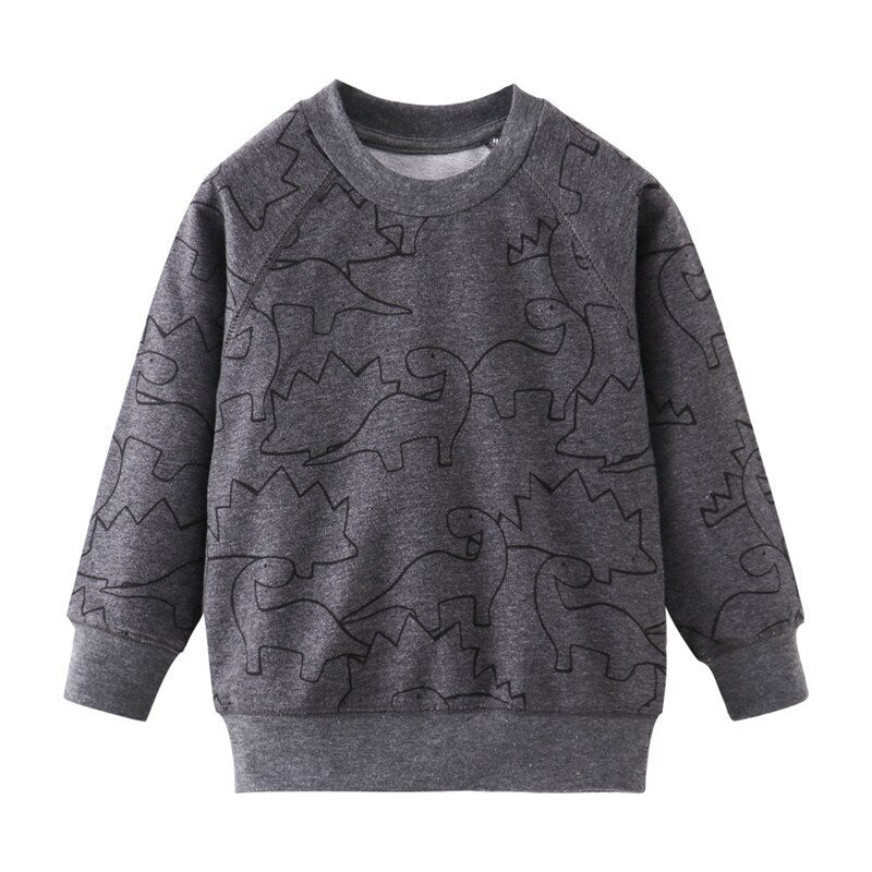 Dino Delight: 2024 Spring Cotton Sweatshirts for Boys and Girls