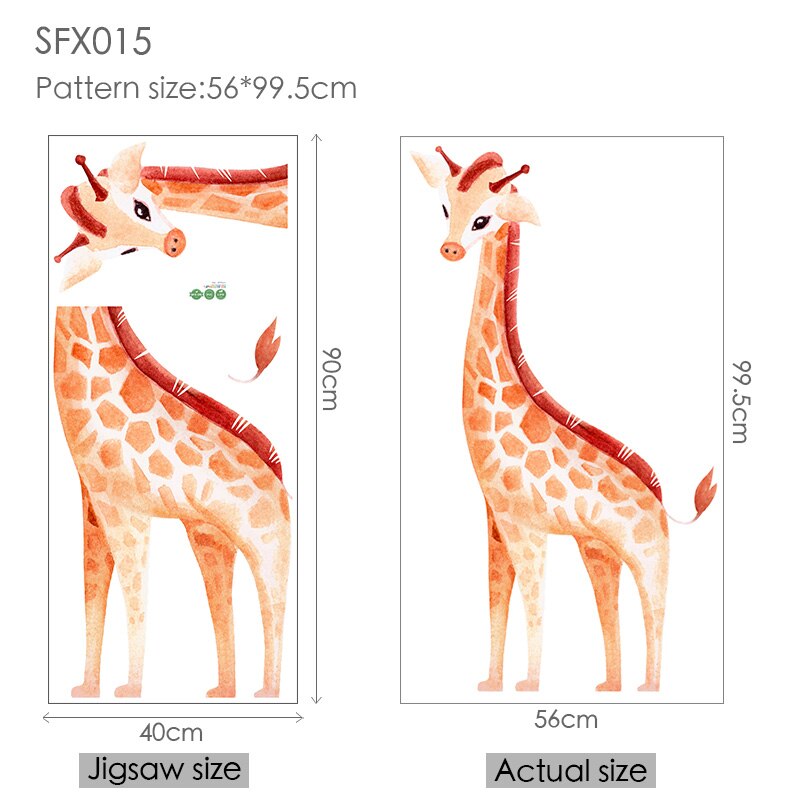 Baby Giraffe Wall Stickers for Kids Room Home Living Room Decoration Cute Animal Decals Modern Art Poster Wallpaper Decorative