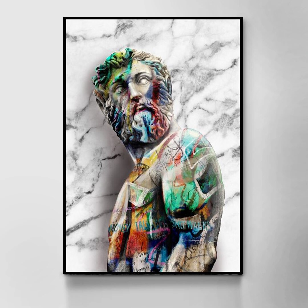 The David of Michelangelo art Abstract Tattoos Canvas Painting Decor Wall Art Pictures Home Prints Bedroom Decoration Poster