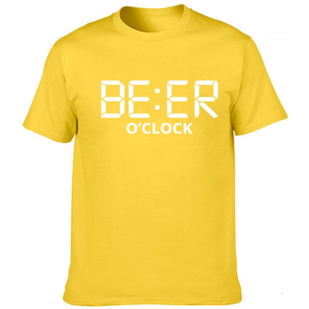 Men's 'Beer O'Clock' Humor T-Shirt - Cool & Comfy Summer Streetwear