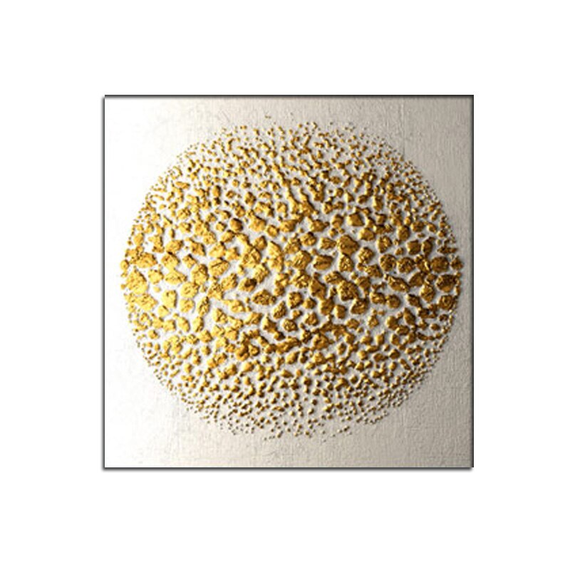 "Golden Hues Abstract" - Modern Wall Art with Gold Foil Accents