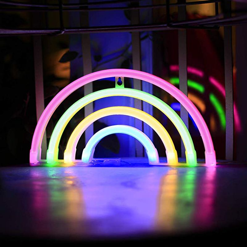 72 Styles LED Neon Light Hello Wall Art Sign Bedroom Decoration Rainbow Hanging Night Lamp Home Party Holiday Decor Xmas Gift