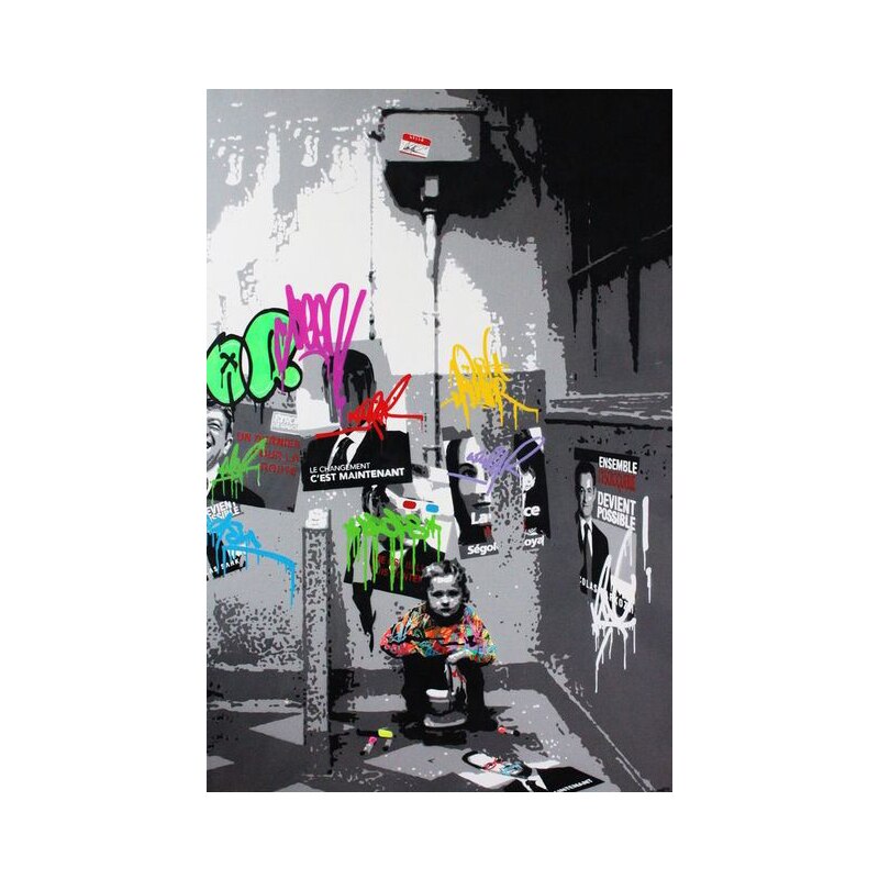 Banksy Graffiti Art Canvas Painting On The Wall Art Posters Prints for Living Room Home Decoration