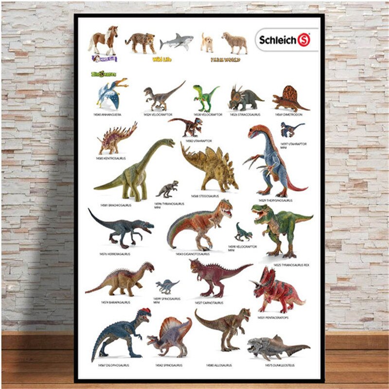 Dinosaur Evolutionary Picture Nordic Art Decor Poster Quality Canvas Painting Home Nursery Kids Room Wall Plakat