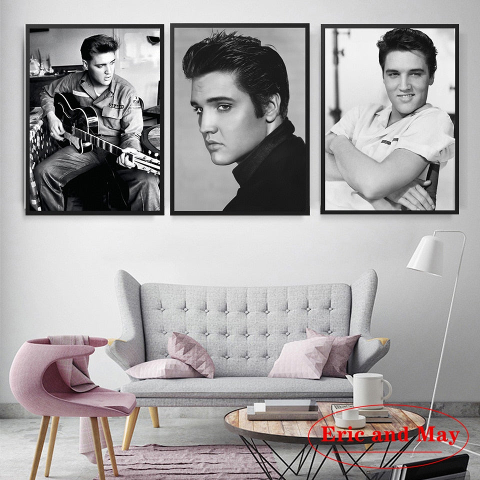 "The King" Elvis Presley Rock Singer Canvas Painting