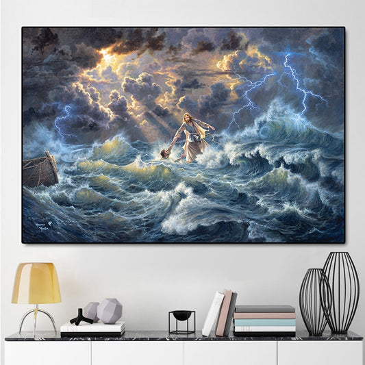 Modern Religious Christian Poster Spiritual Jesus Christ Art Posters Prints Canvas Painting Wall Pictures Living Room Home Decor