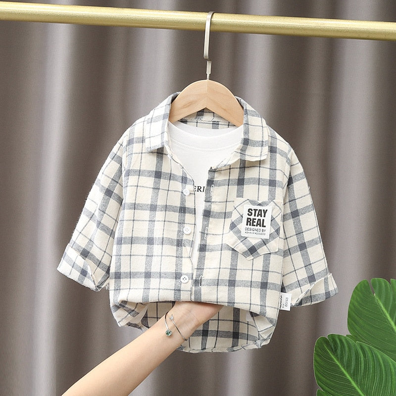 Little Gentlemen's Style: Spring Thin Striped Shirts for Baby Boys