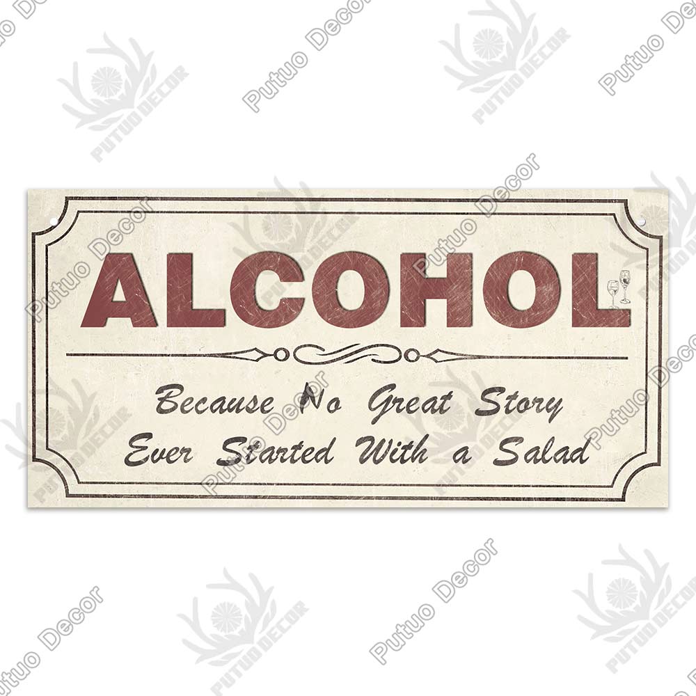 Putuo Decor Pub Funny Wooden Signs Gifts Plaque Wood In Bar Door Plate for Club Beach TIKI Bar Hanging Wall Art Decoration