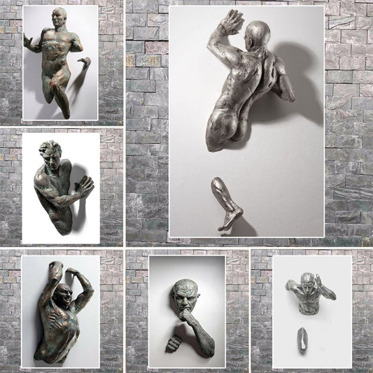 3D Wall Sculpture Abstract Figure Home Decoration Canvas Printed Mural Posters Street Art Ideals Living Room Gifts Decor Cuadros