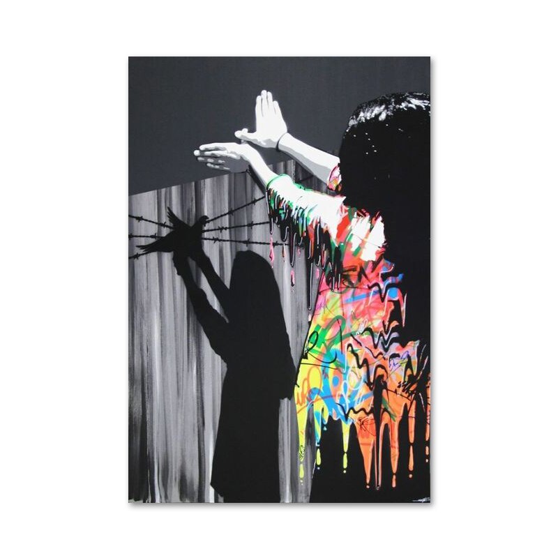 Banksy Graffiti Art Canvas Painting On The Wall Art Posters Prints for Living Room Home Decoration