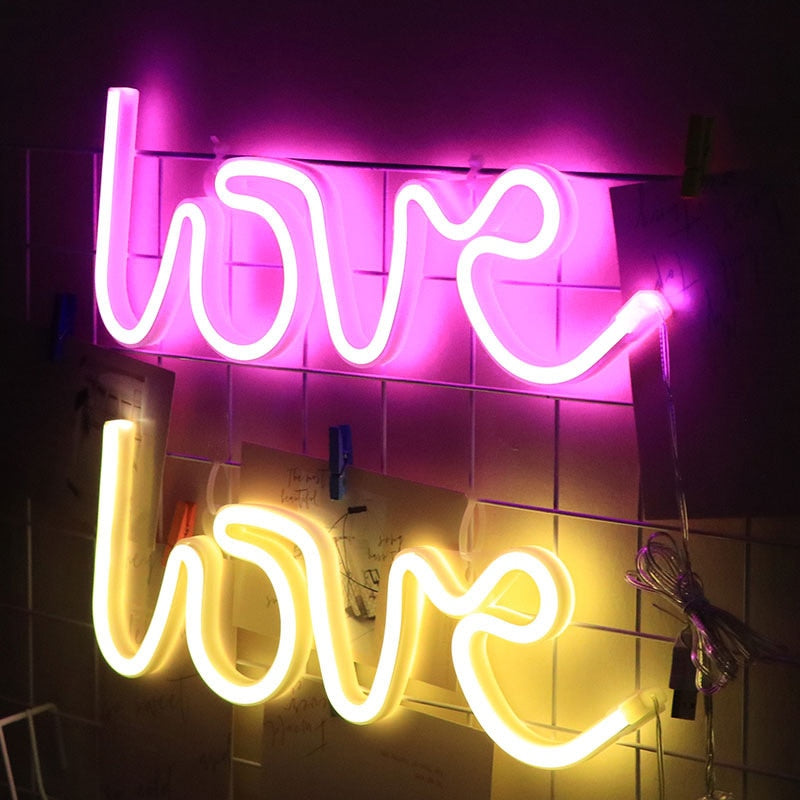 72 Styles LED Neon Light Hello Wall Art Sign Bedroom Decoration Rainbow Hanging Night Lamp Home Party Holiday Decor Xmas Gift