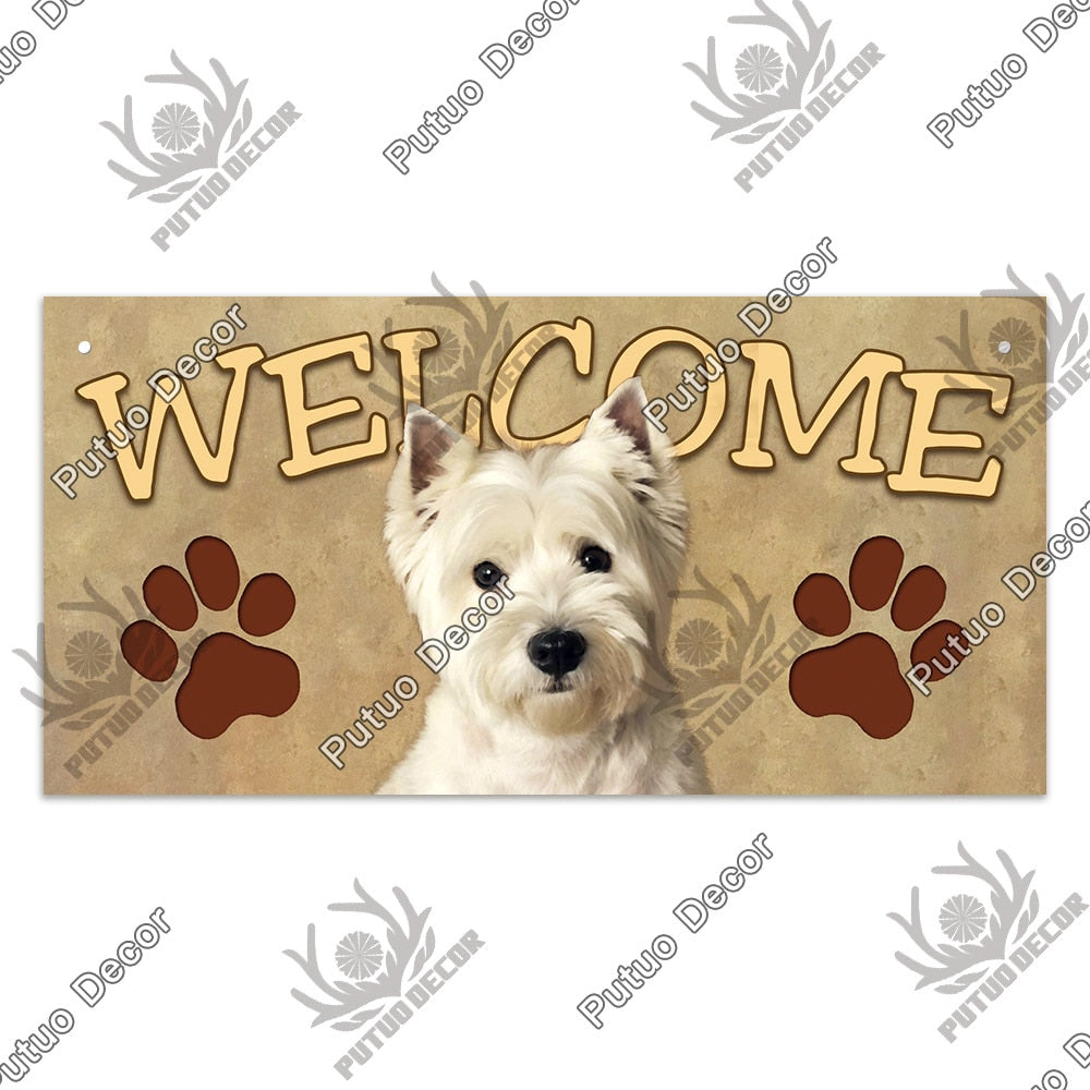 Putuo Decor Dog Plaques Wood Sign Friendship Wooden Pendant Hanging Signs for Wooden Hanging Dog House Decoration Dog Plate