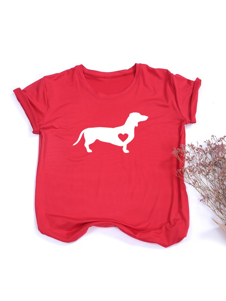 Dachshund Delight: Chic Dog Mom Women's T-Shirt