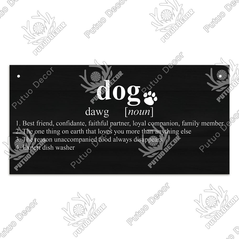 "Charming Wooden Dog Signs: Enhance Your Dog House or Kennel with Decorative Pet Friendship Plaques"