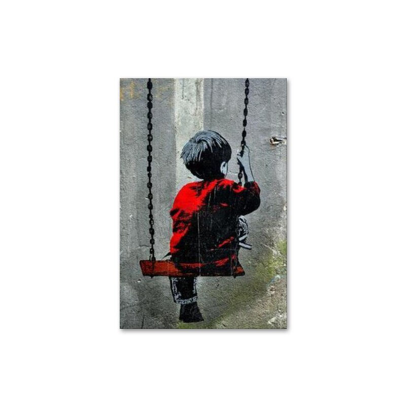 Banksy Graffiti Art Canvas Painting On The Wall Art Posters Prints for Living Room Home Decoration