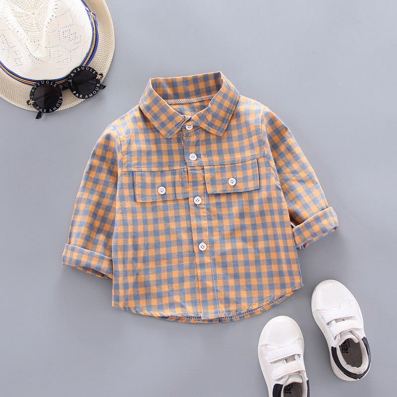 Little Gentlemen's Style: Spring Thin Striped Shirts for Baby Boys