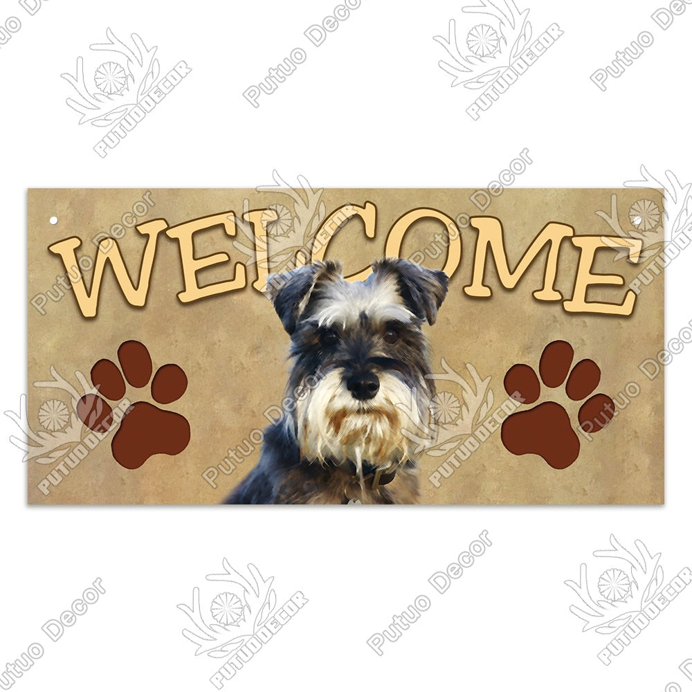 Putuo Decor Dog Plaques Wood Sign Friendship Wooden Pendant Hanging Signs for Wooden Hanging Dog House Decoration Dog Plate