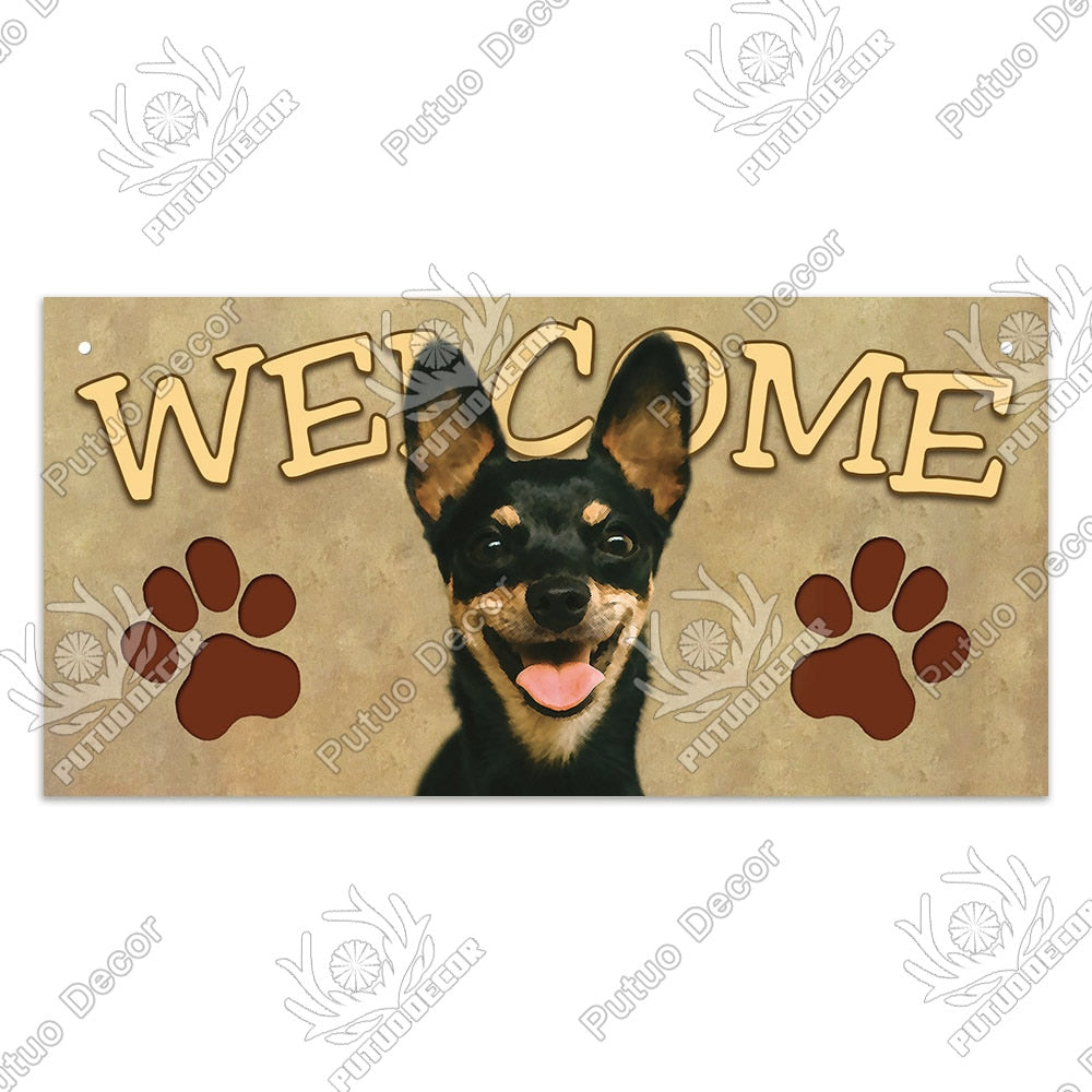 Putuo Decor Dog Plaques Wood Sign Friendship Wooden Pendant Hanging Signs for Wooden Hanging Dog House Decoration Dog Plate