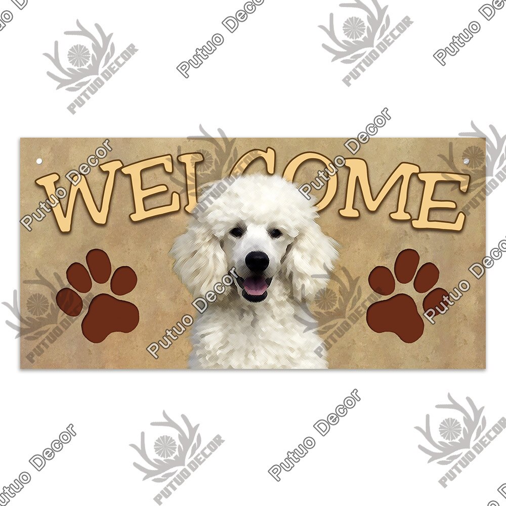 Putuo Decor Dog Plaques Wood Sign Friendship Wooden Pendant Hanging Signs for Wooden Hanging Dog House Decoration Dog Plate