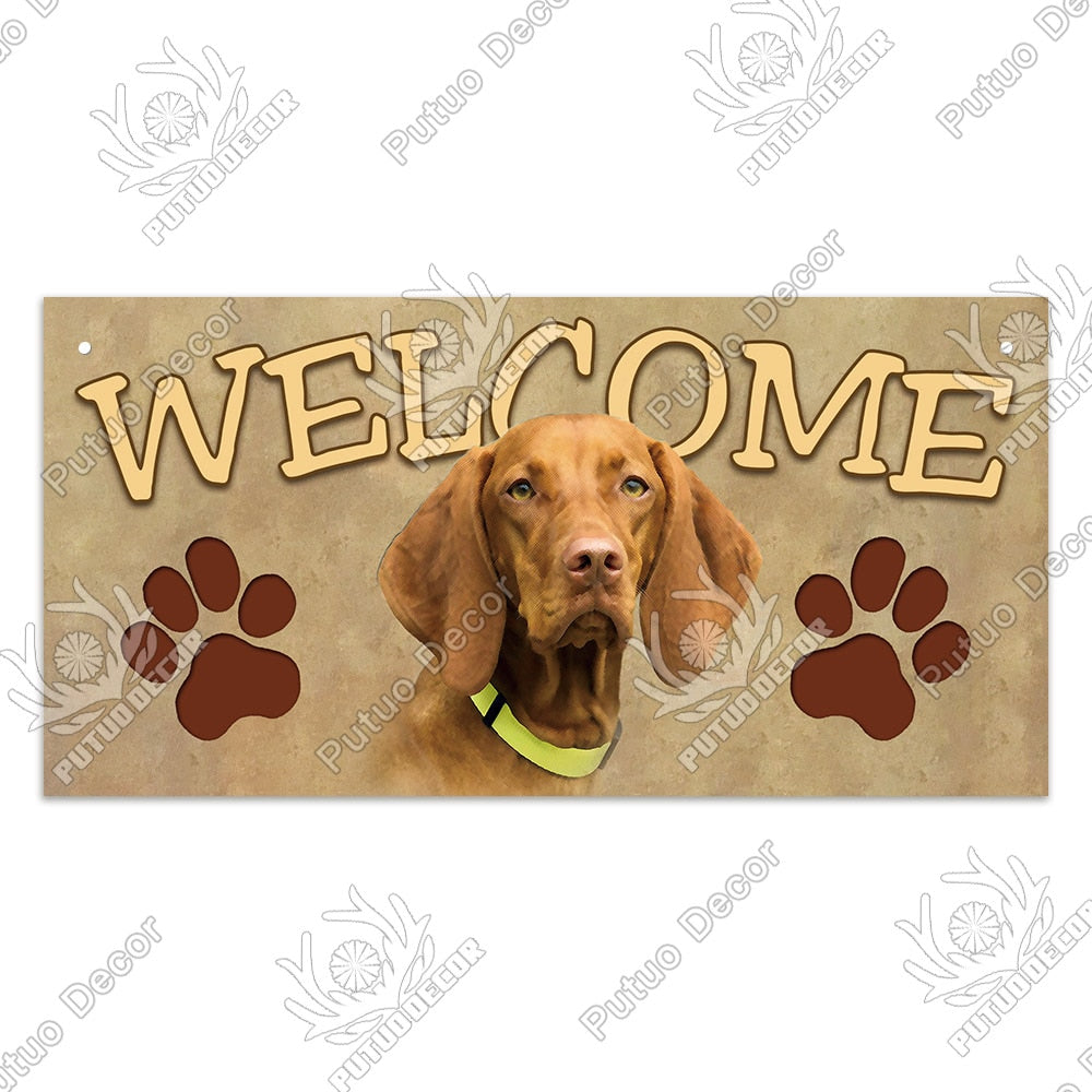 Putuo Decor Dog Plaques Wood Sign Friendship Wooden Pendant Hanging Signs for Wooden Hanging Dog House Decoration Dog Plate