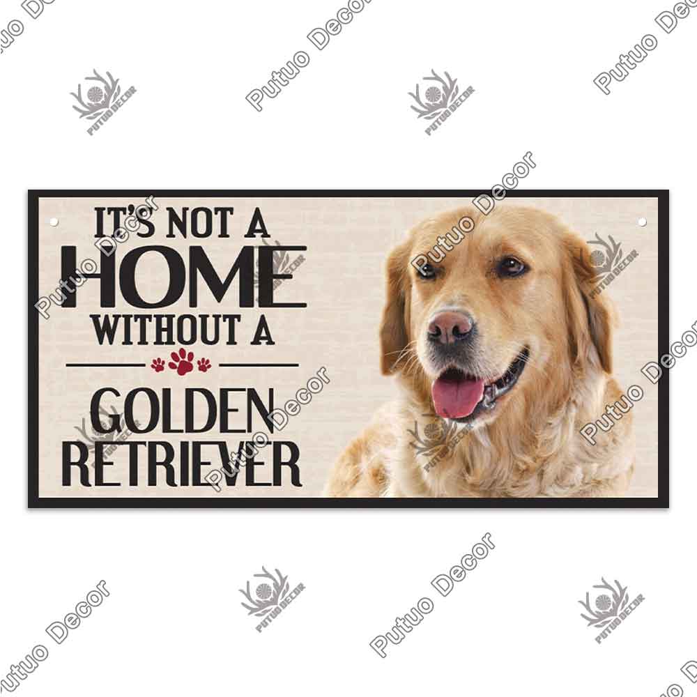 Putuo Decor Dog Signs Plaque Wood Lovely Friendship Wooden Pendant Plaque Wood for Wooden Hanging Dog Kennel Decoration