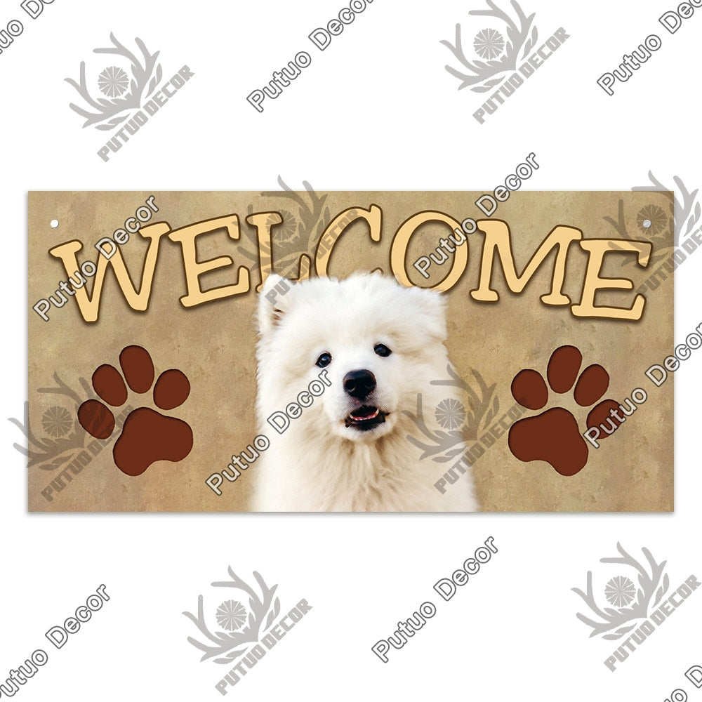 Putuo Decor Dog Plaques Wood Sign Friendship Wooden Pendant Hanging Signs for Wooden Hanging Dog House Decoration Dog Plate