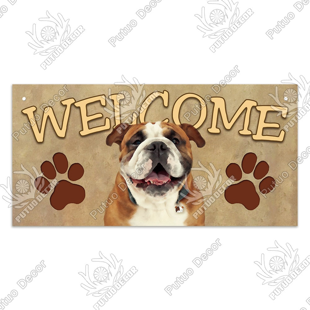 Putuo Decor Dog Plaques Wood Sign Friendship Wooden Pendant Hanging Signs for Wooden Hanging Dog House Decoration Dog Plate