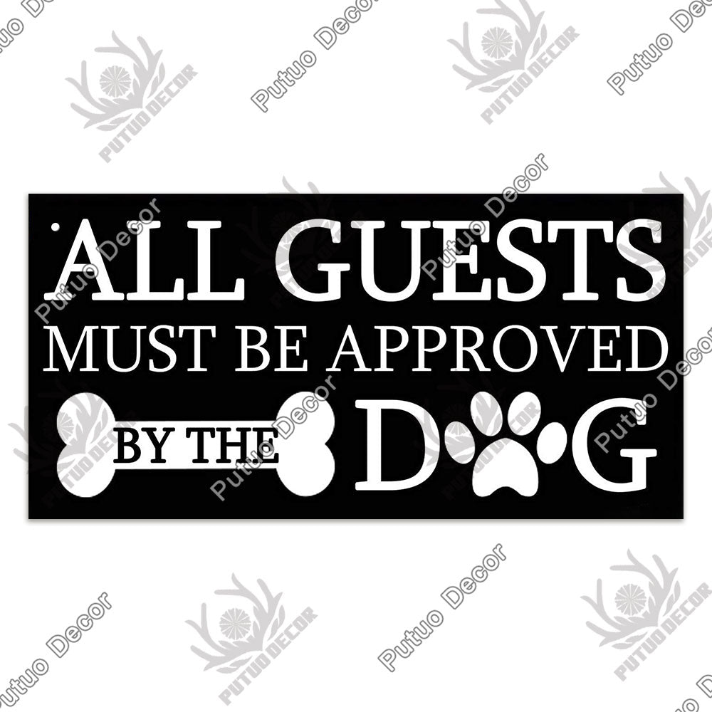 "Charming Wooden Dog Signs: Enhance Your Dog House or Kennel with Decorative Pet Friendship Plaques"