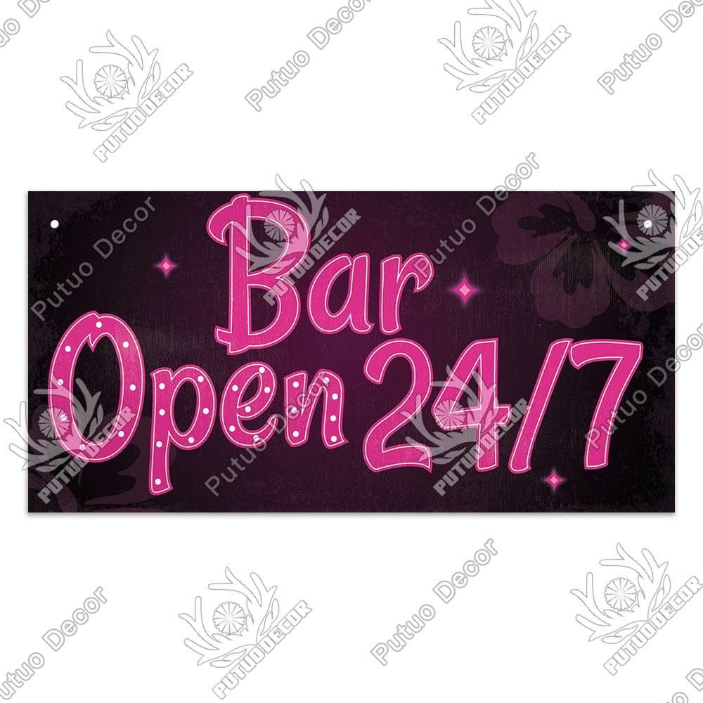 Putuo Decor Pub Funny Wooden Signs Gifts Plaque Wood In Bar Door Plate for Club Beach TIKI Bar Hanging Wall Art Decoration