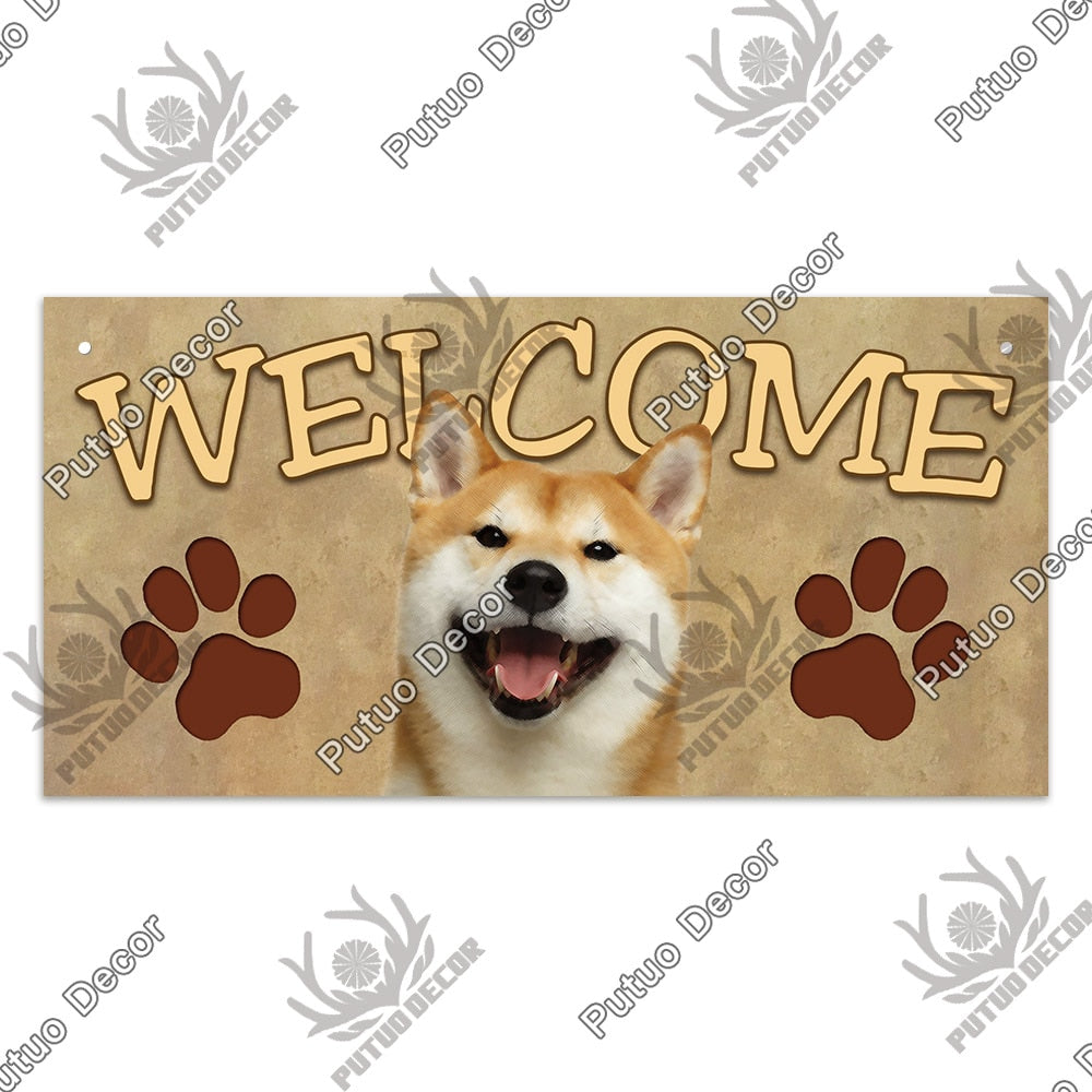 Putuo Decor Dog Plaques Wood Sign Friendship Wooden Pendant Hanging Signs for Wooden Hanging Dog House Decoration Dog Plate