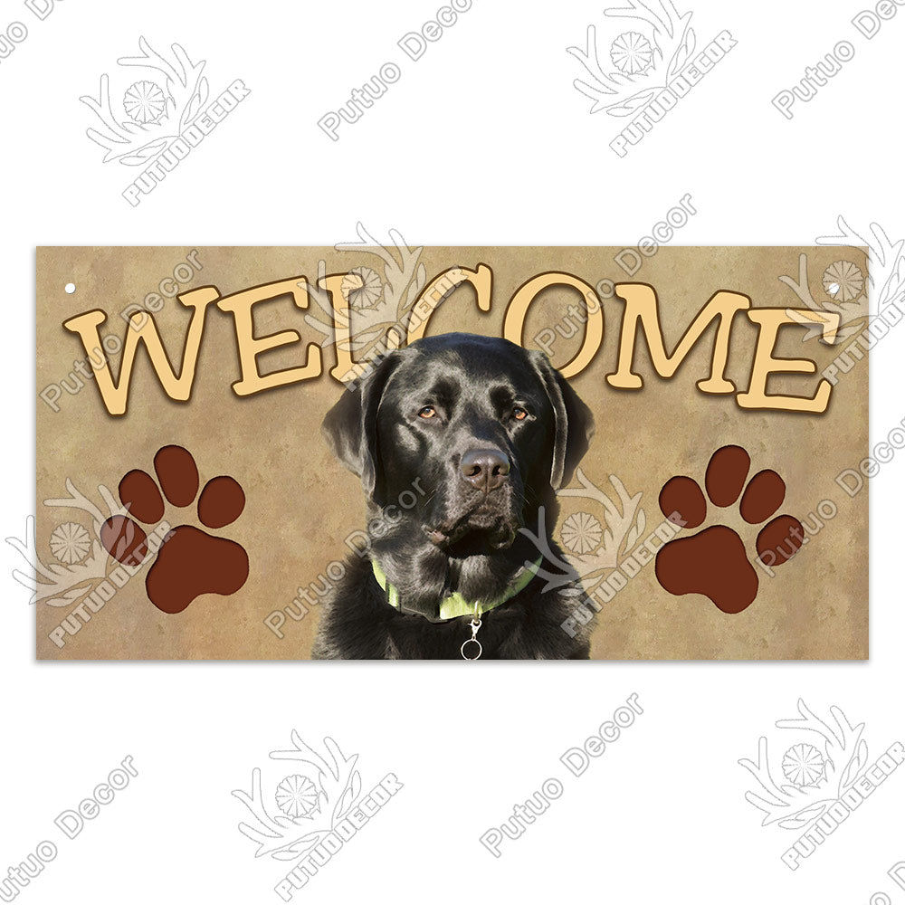 Putuo Decor Dog Plaques Wood Sign Friendship Wooden Pendant Hanging Signs for Wooden Hanging Dog House Decoration Dog Plate