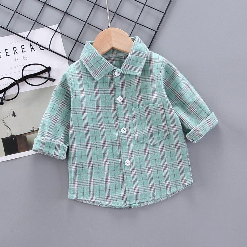 Little Gentlemen's Style: Spring Thin Striped Shirts for Baby Boys