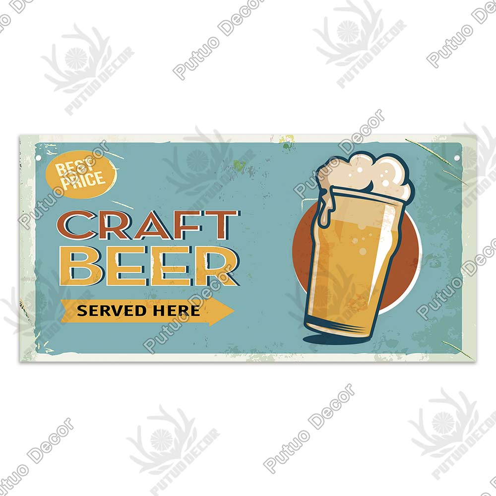 Putuo Decor Pub Funny Wooden Signs Gifts Plaque Wood In Bar Door Plate for Club Beach TIKI Bar Hanging Wall Art Decoration