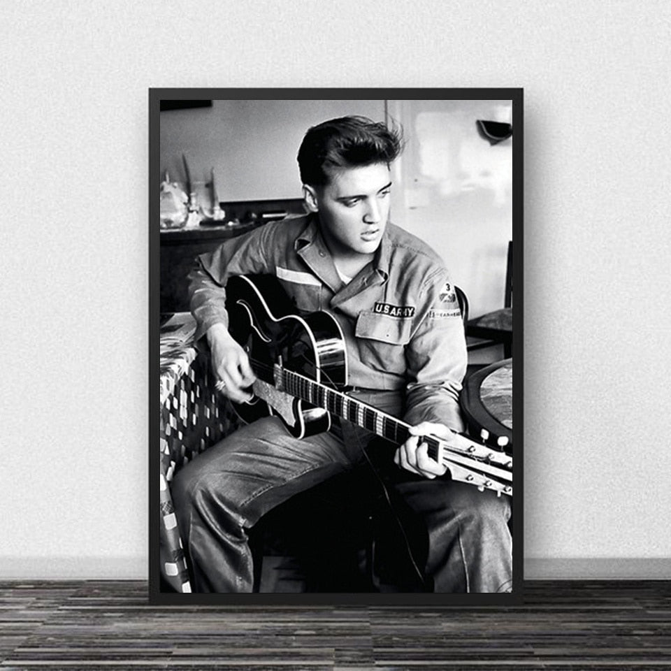 "The King" Elvis Presley Rock Singer Canvas Painting