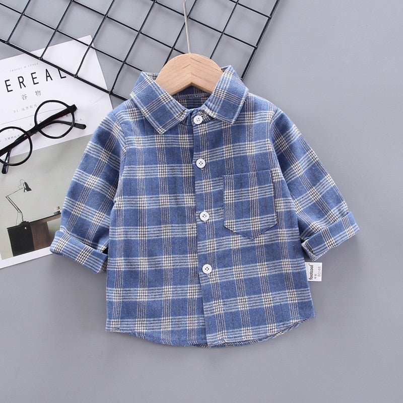 Little Gentlemen's Style: Spring Thin Striped Shirts for Baby Boys